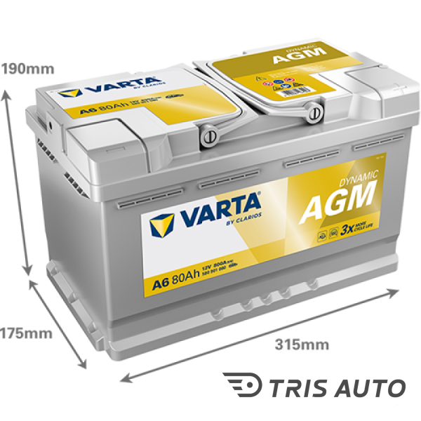VARTA AGM 800A 80.0 A/h